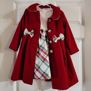 Toddler Christmas dress and coat